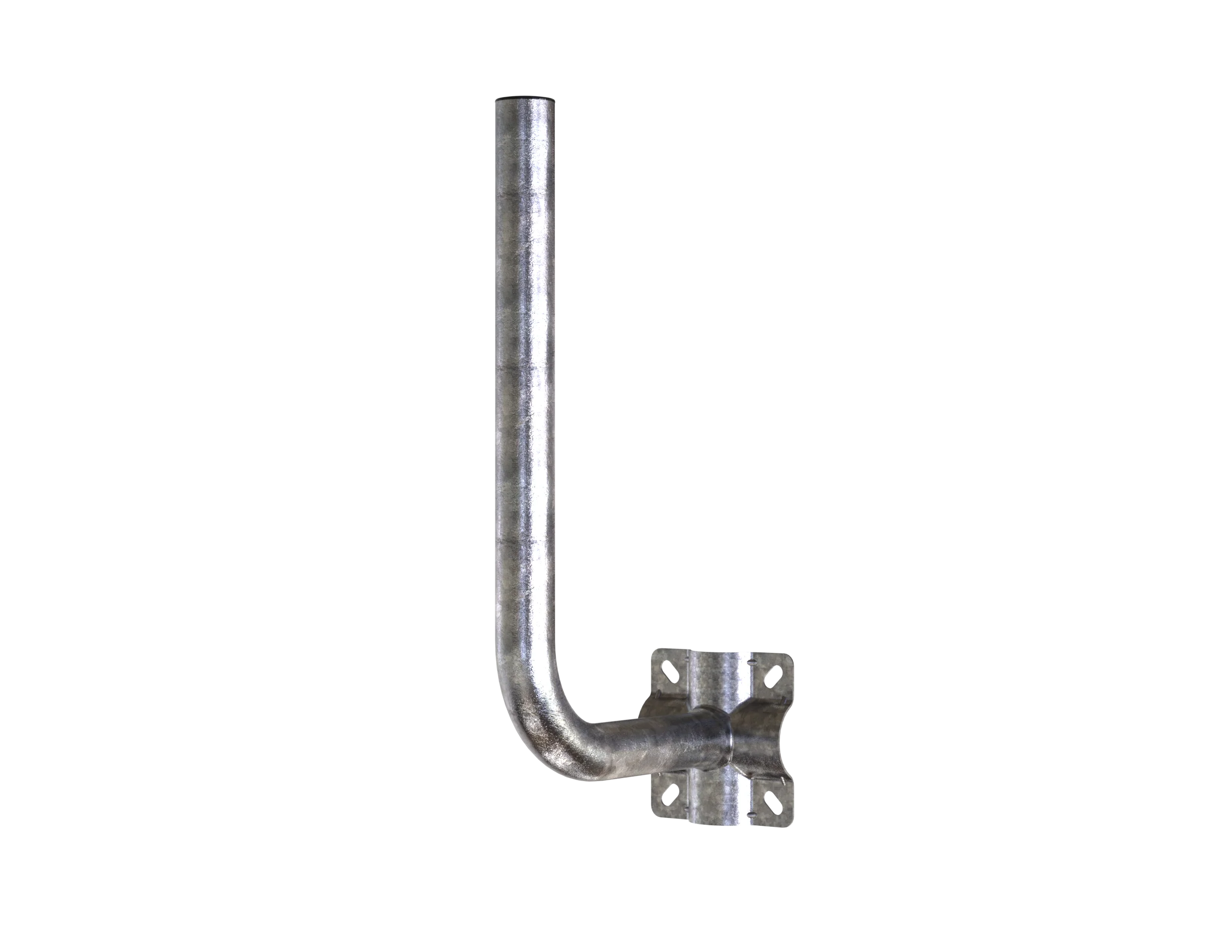 180mm Stand off, 350mm Height Galvanised Steel Wall Mount (32mm Diameter)
