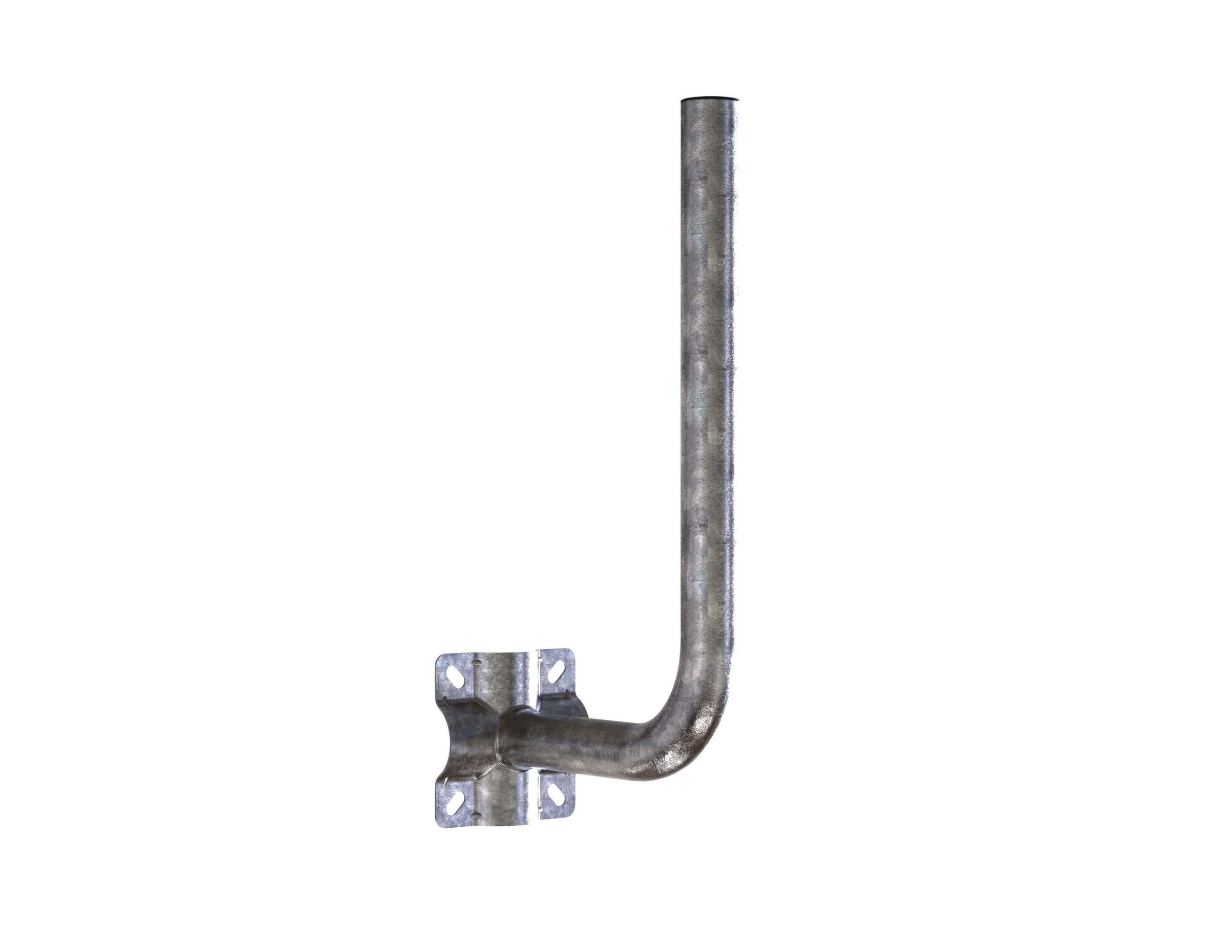 180mm Stand off, 350mm Height Galvanised Steel Wall Mount (32mm Diameter) - Image 2