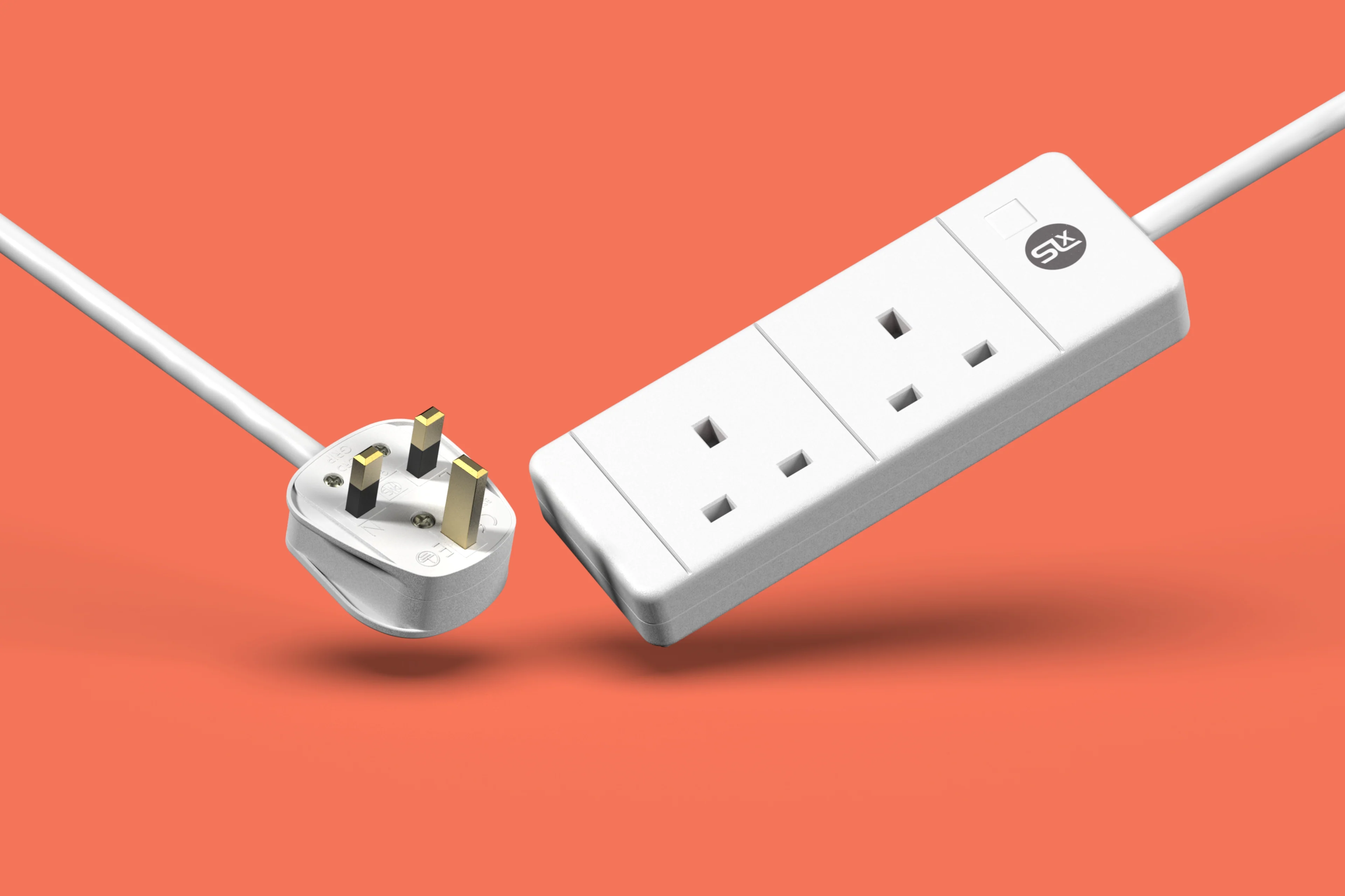 2 Gang Extension Lead 1m -  (No Neon) - Image 4