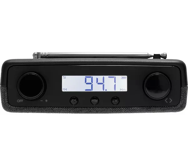 4 Band FM/MW/LW Compact Battery Radio Black - Image 2