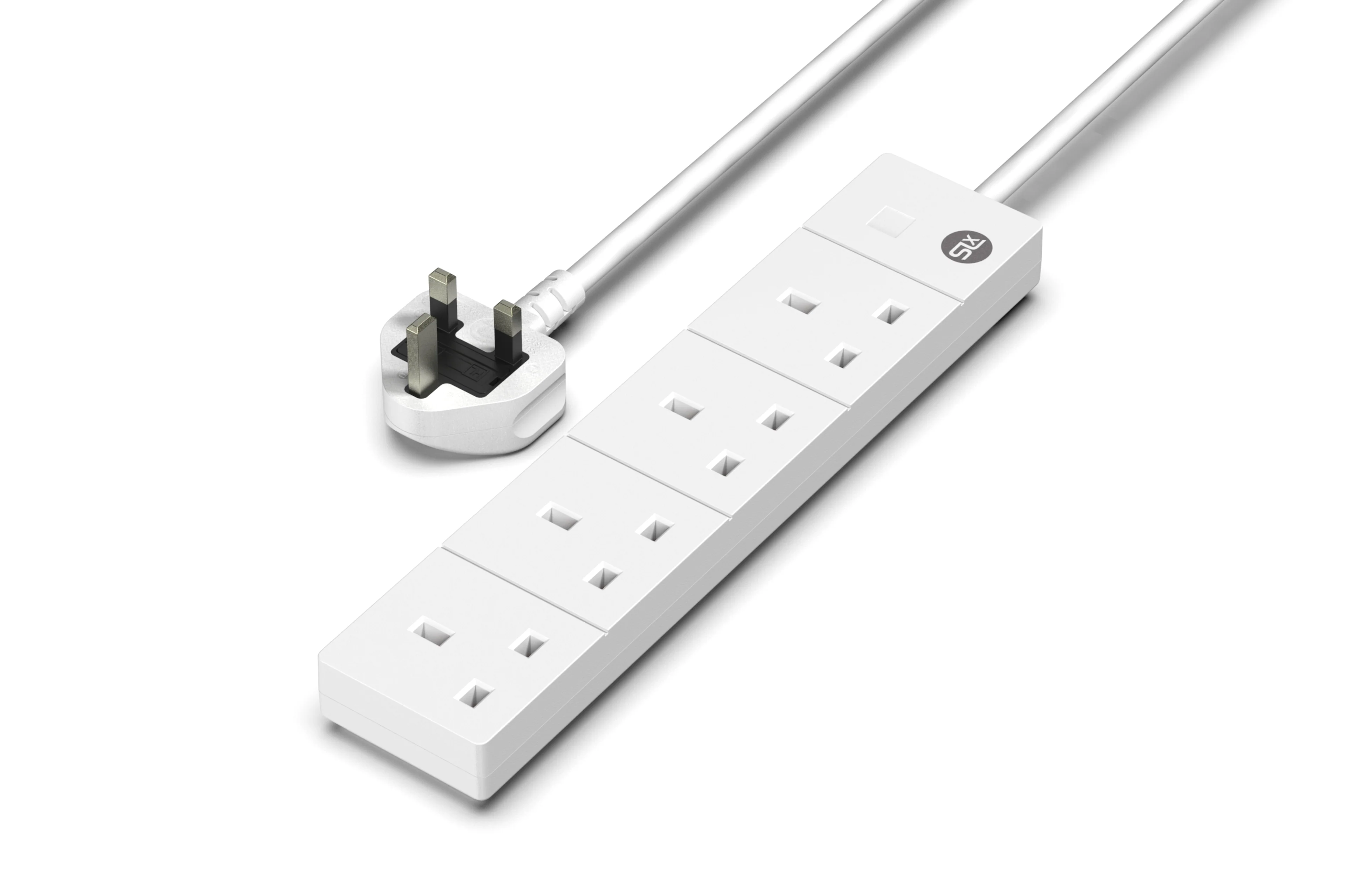 4 Gang Extension Lead 2m -  (No Neon)