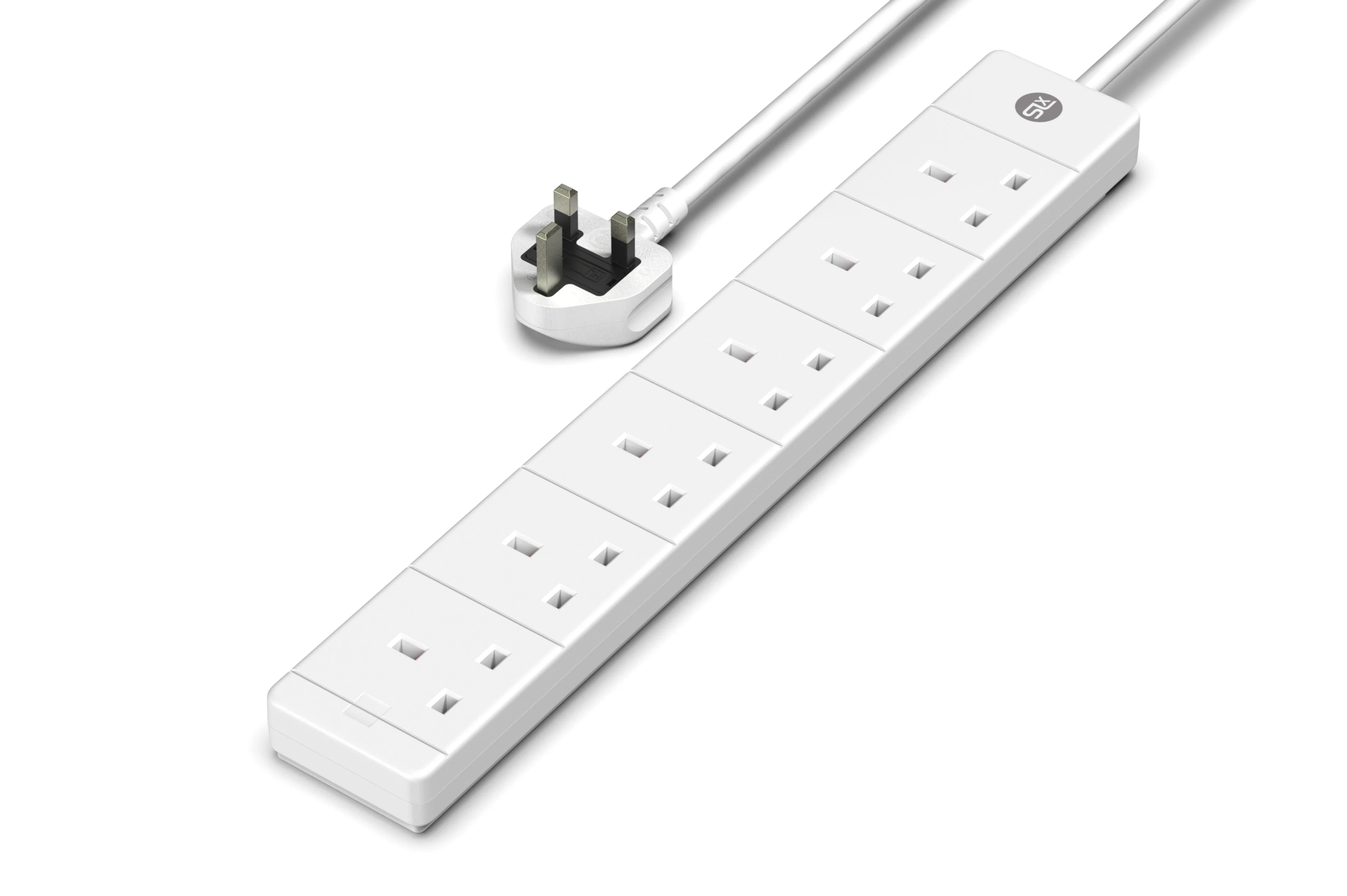 6 Gang Extension Lead 1m -  (No Neon)