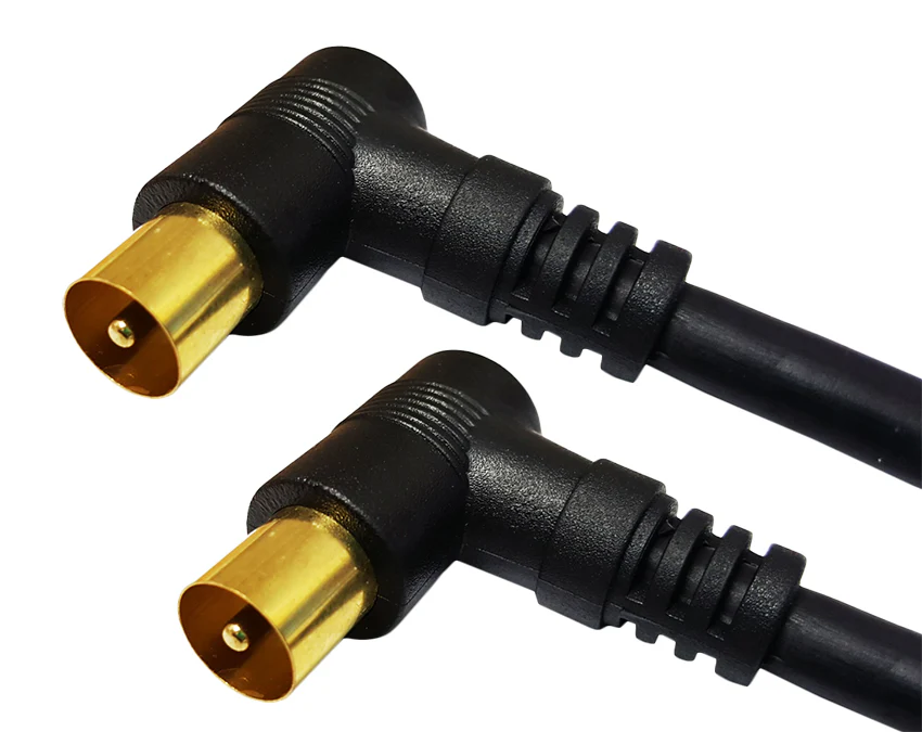 1M BLACK 90 Degree IEC Flylead (Male-Male)