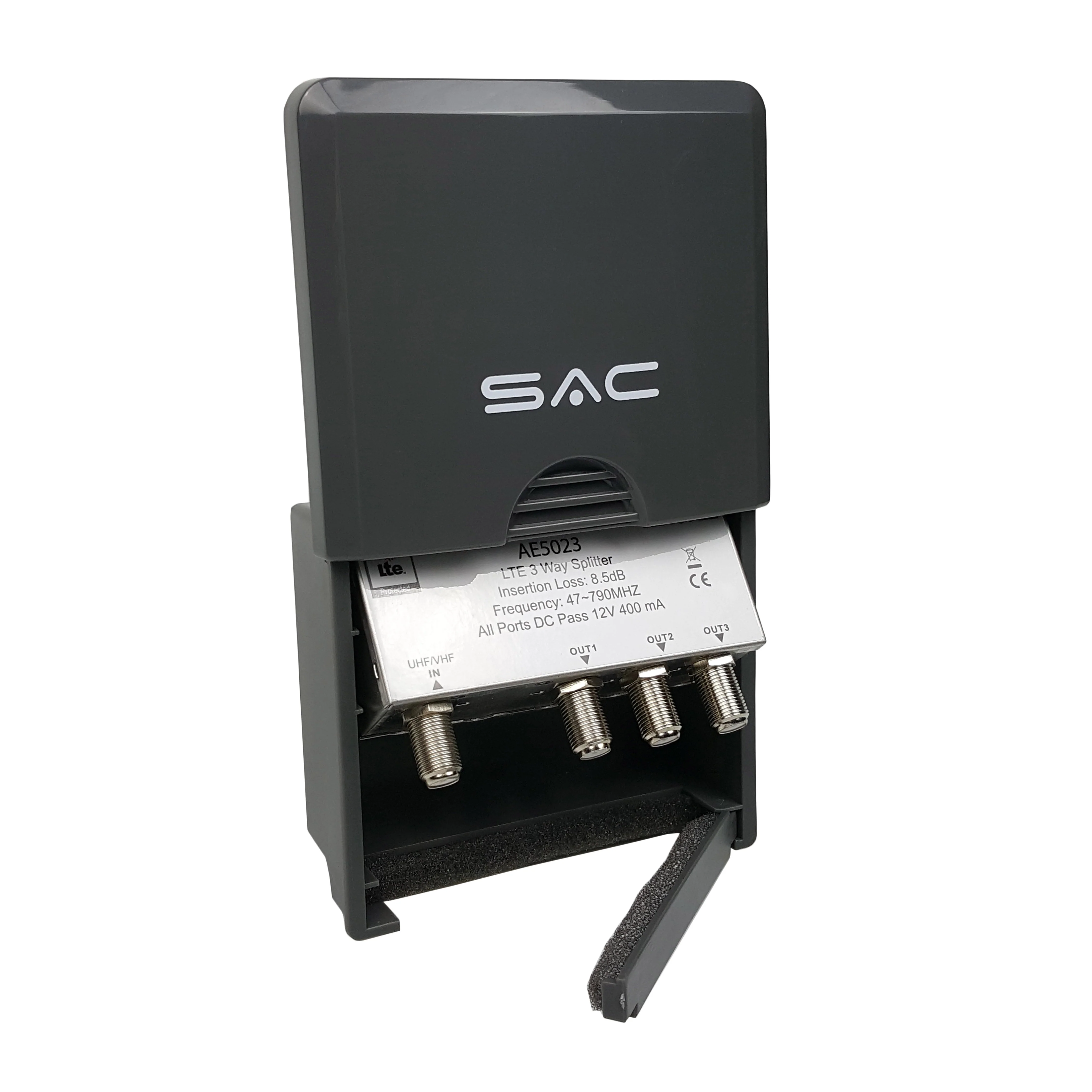 SAC 3 Way LTE Masthead/Outdoor Splitter DC Pass