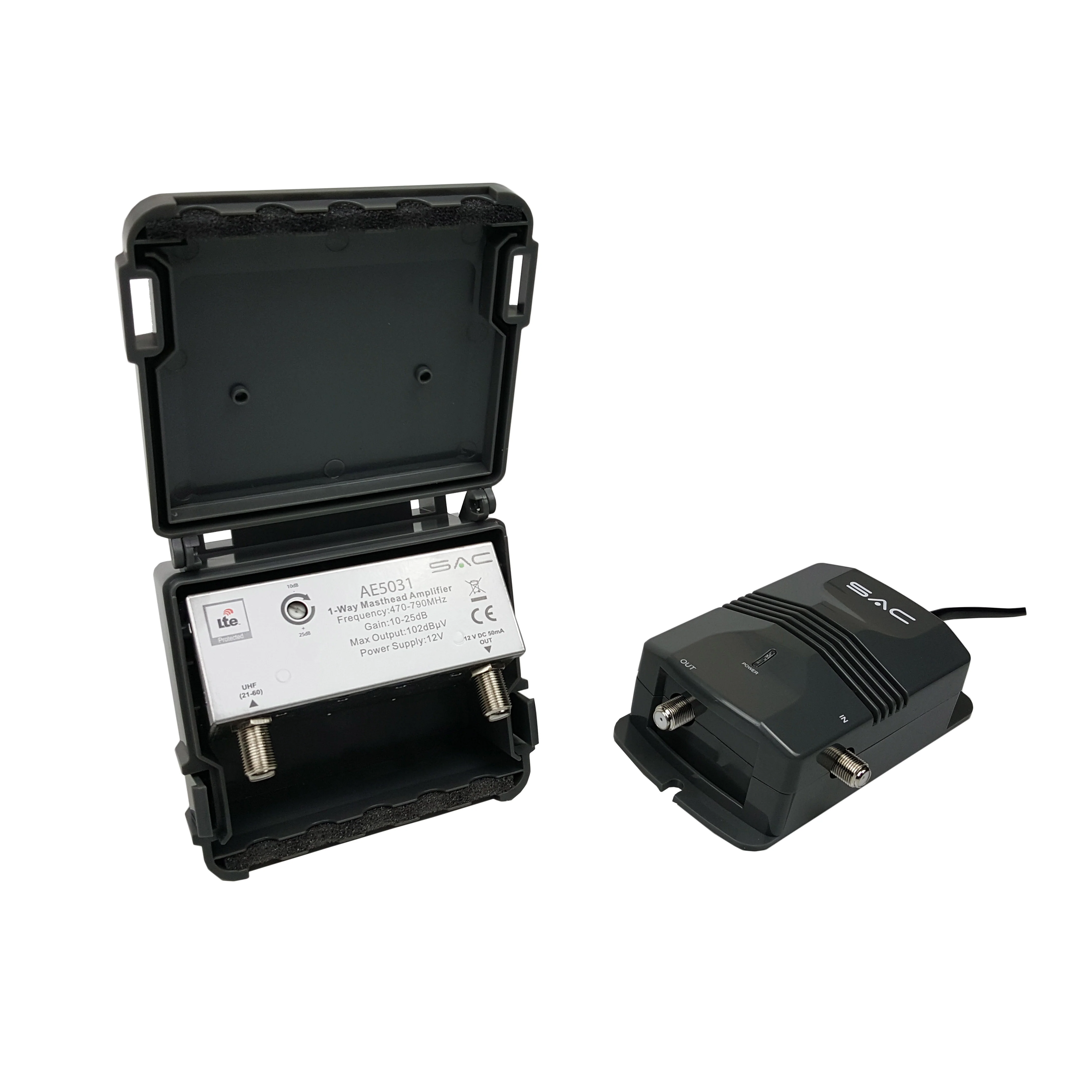SAC 1 Way LTE Masthead Amp 17-32dB Variable Gain Kit