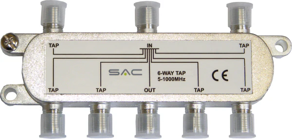 6 way tap. 20dB. Class A shielded