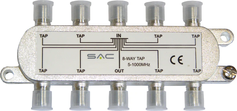 8 way tap. 16dB. Class A shielded