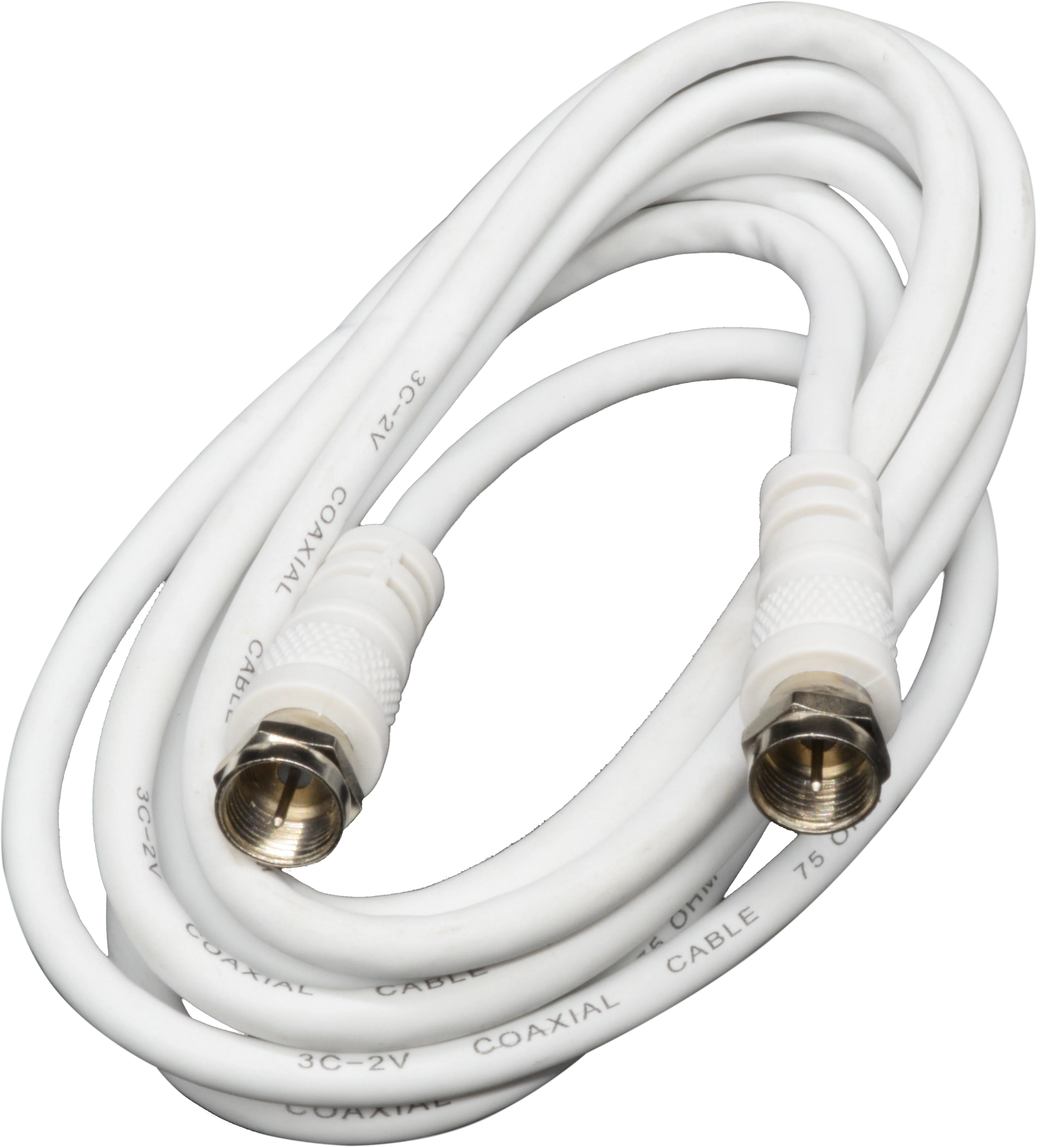 Blake UK - 2m Lead White Coax F-Plug to F-Plug