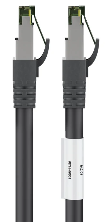 CAT 8.1 patch cable, S / FTP (PiMF), black, 0.5 m - Image 4