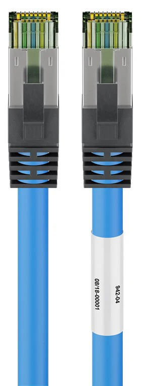 CAT 8.1 patch cable, S / FTP (PiMF), blue, 0.5 m - Image 4