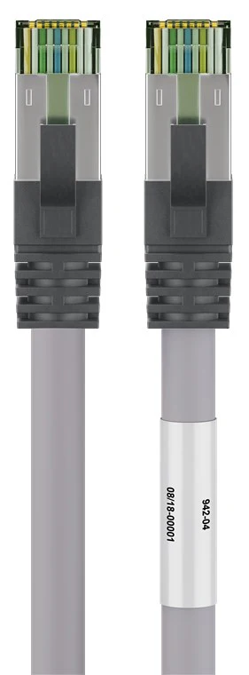CAT 8.1 patch cable, S / FTP (PiMF), gray, 0.25 m - Image 4
