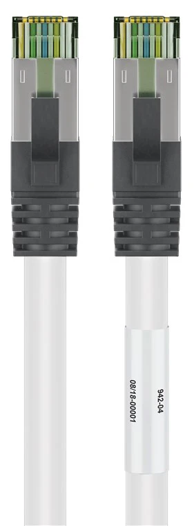 CAT 8.1 patch cable, S / FTP (PiMF), White, 0.25 m - Image 3