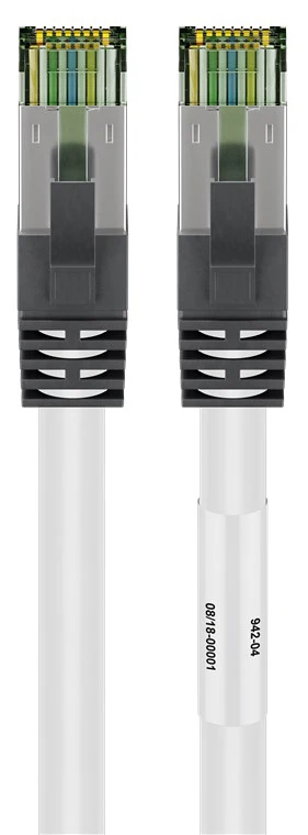 CAT 8.1 patch cable, S / FTP (PiMF), White, 0.5 m - Image 4