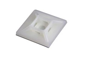 White Adhesive Cable Tie Mounts (100pcs)