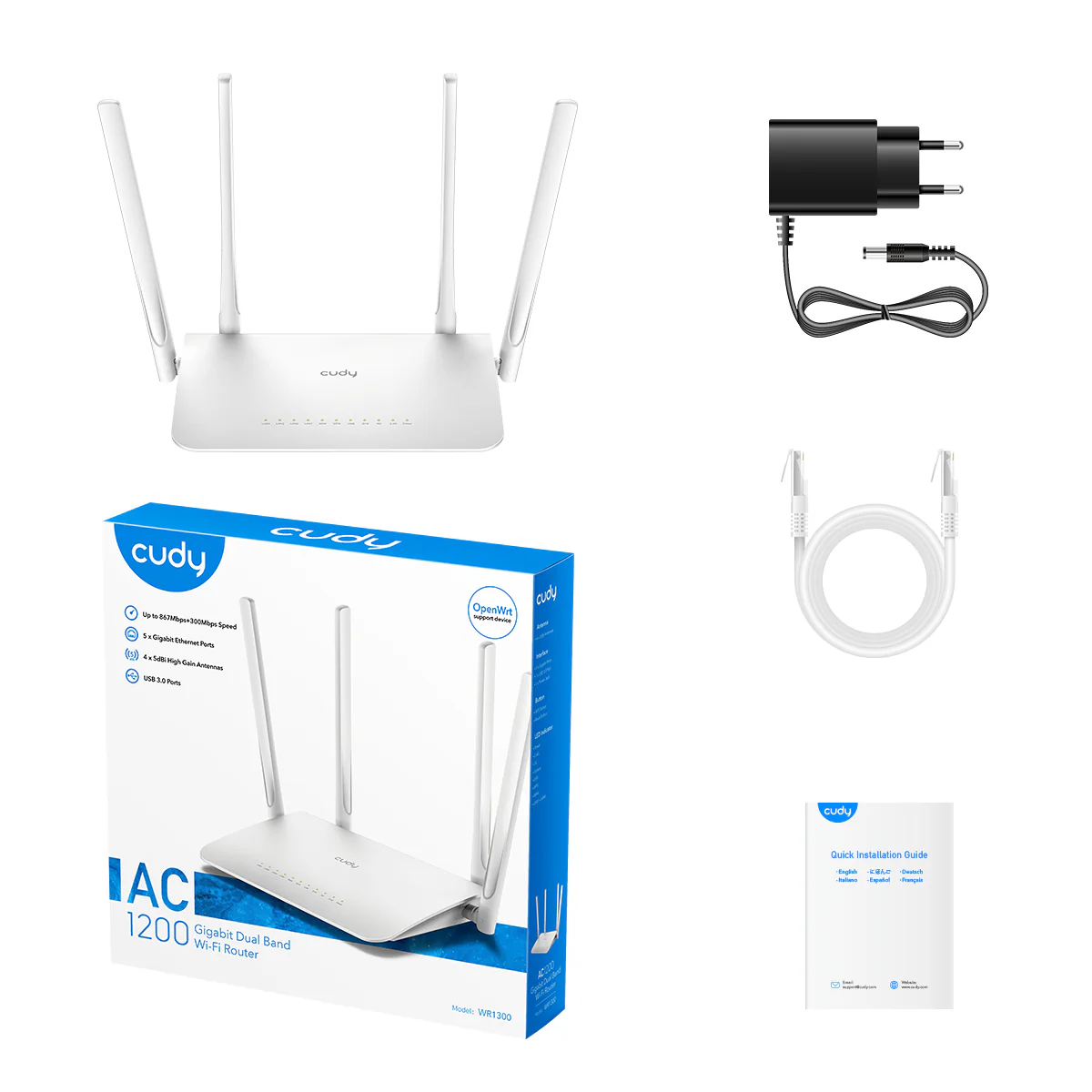 Cudy 1200mbps Gigabit WiFi Mesh Router WR1300 - Image 4