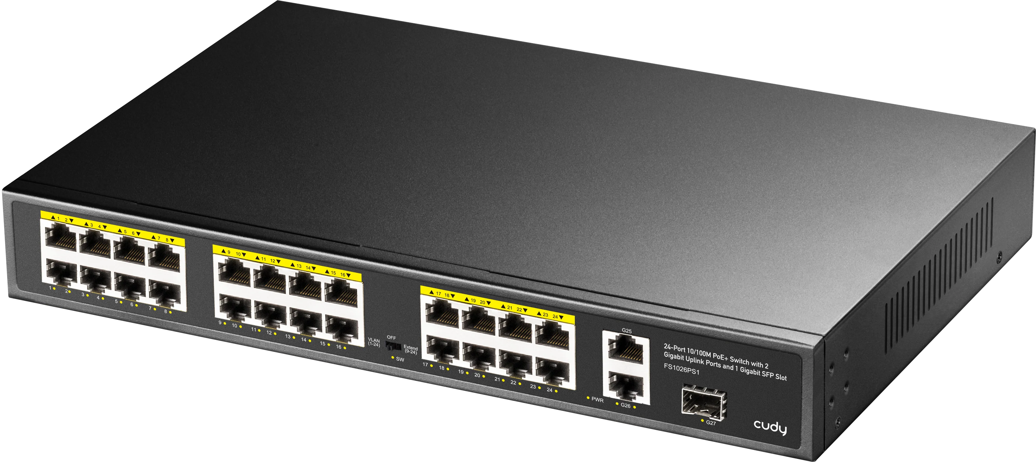 Cudy 24 Port 100M PoE+ Switch + 2 GB Uplink + SFP 300W
