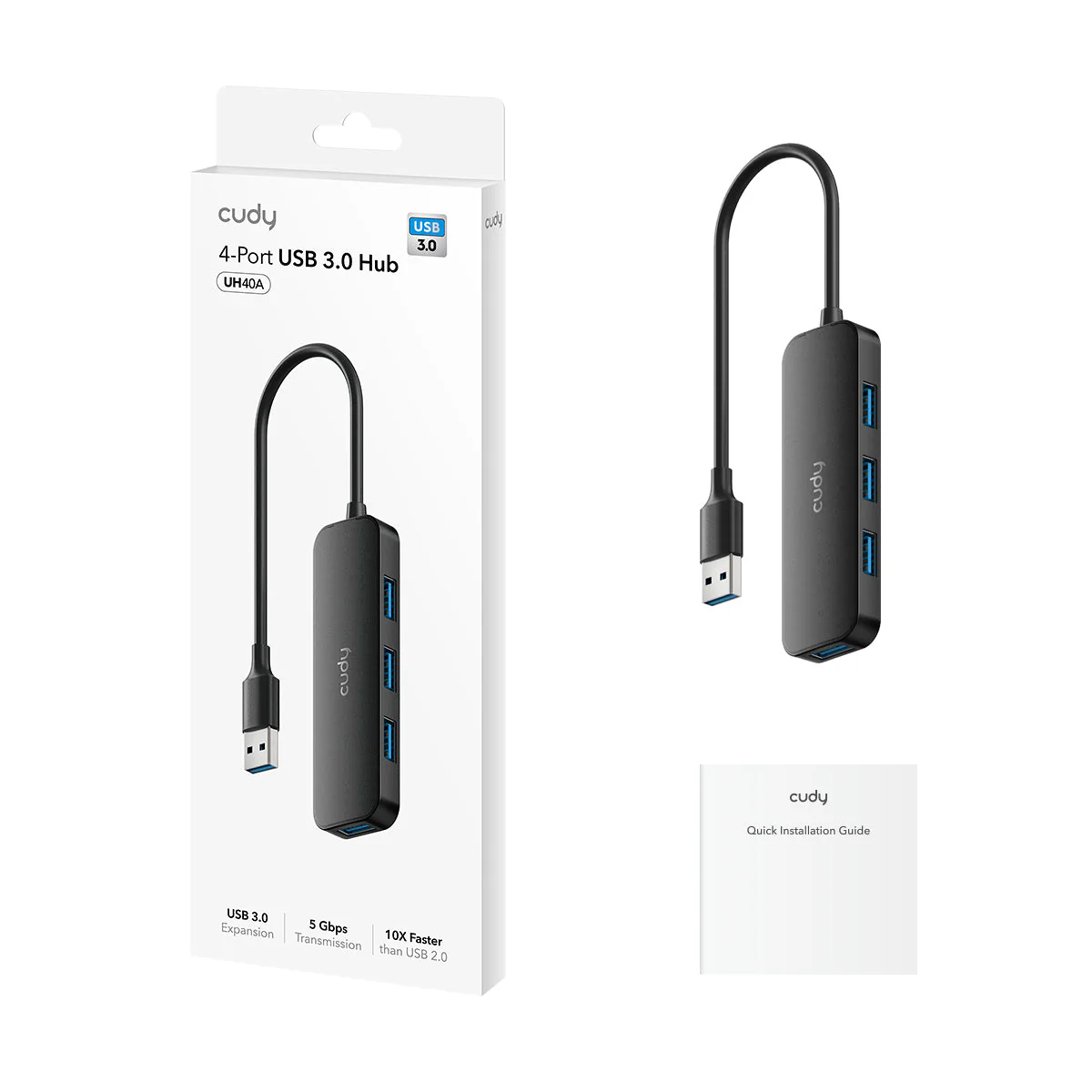 Cudy 4 Port USB-A 3.0 Hub UH40A - Image 2