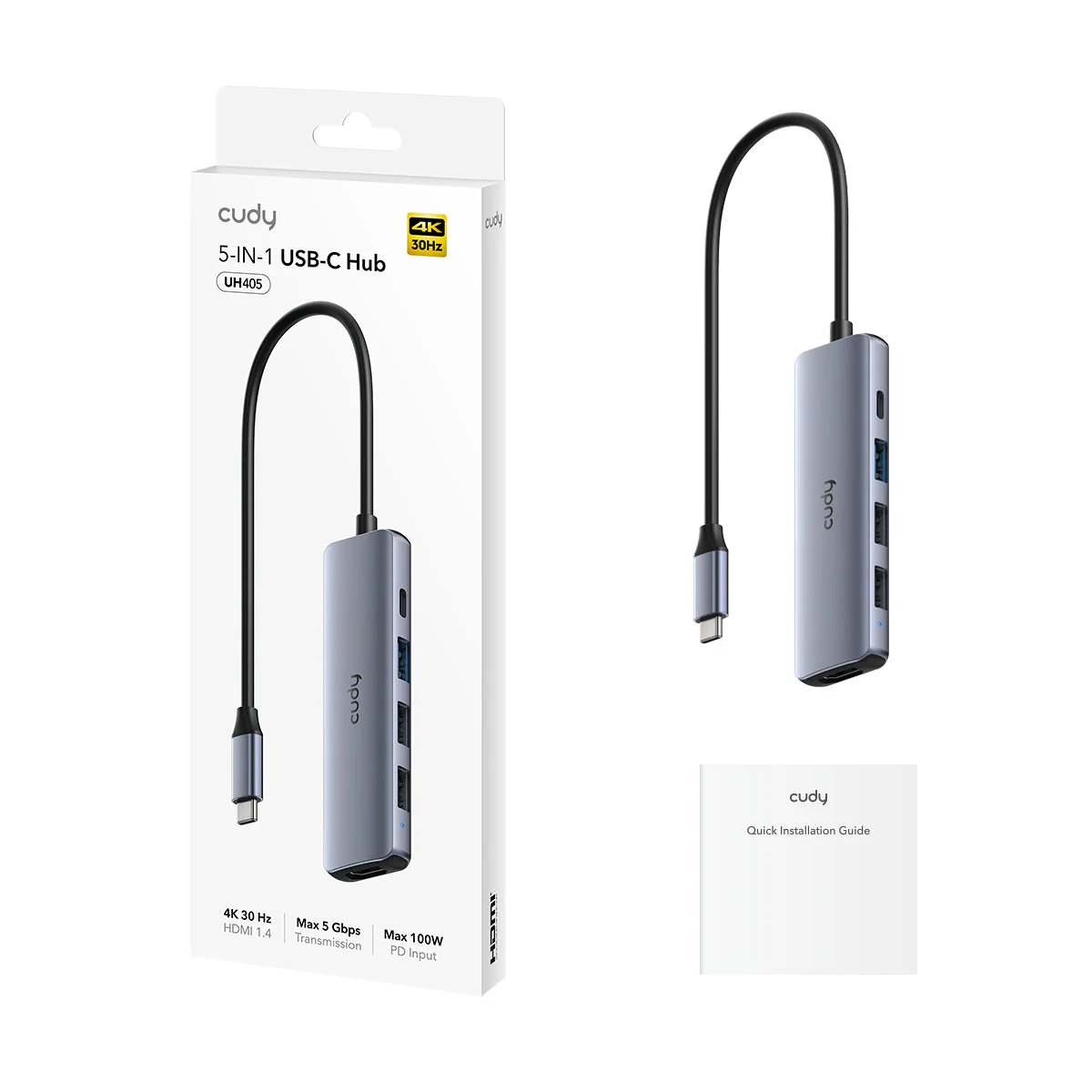 Cudy 5 in 1 USB-C Hub with 4K HDMI UH405 - Image 2