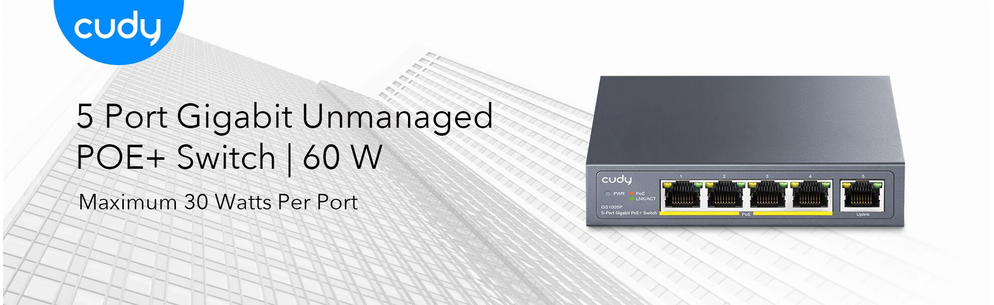 Cudy 5 Port Gigabit PoE Switch 60W - Image 6
