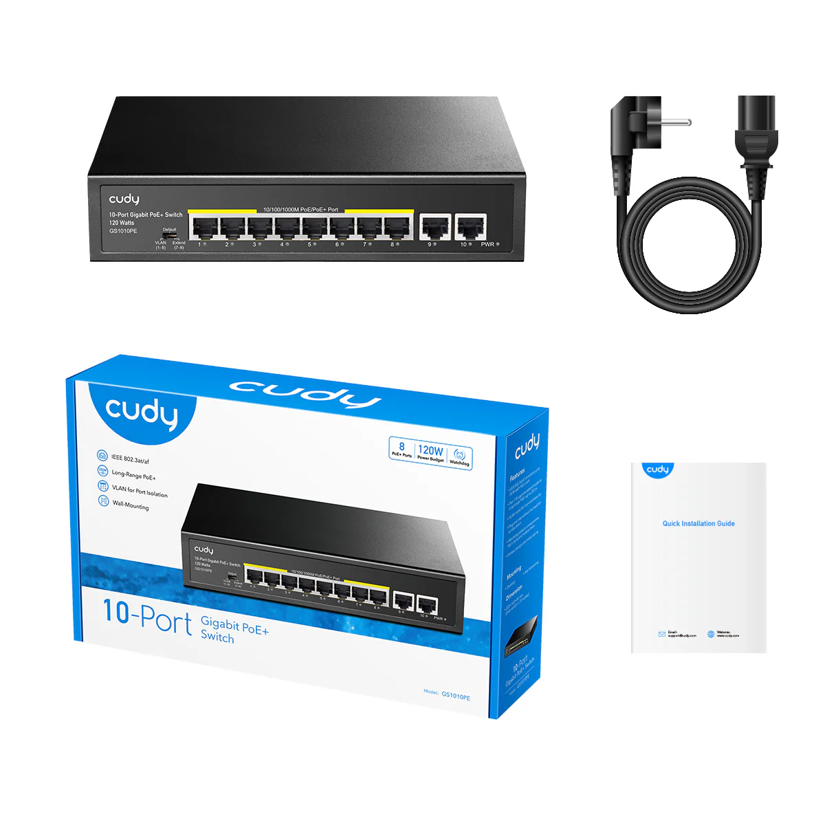 Cudy 8 Port Gigabit PoE Switch + 2 Uplink 120W - Image 5