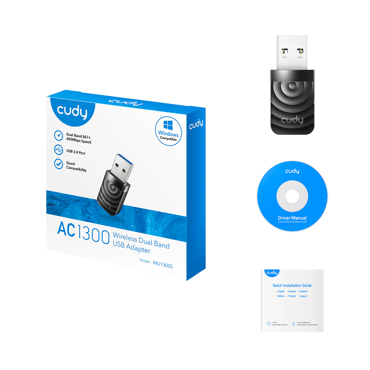Cudy AC1300 Dual Band USB Wi-Fi Adapter - Image 2