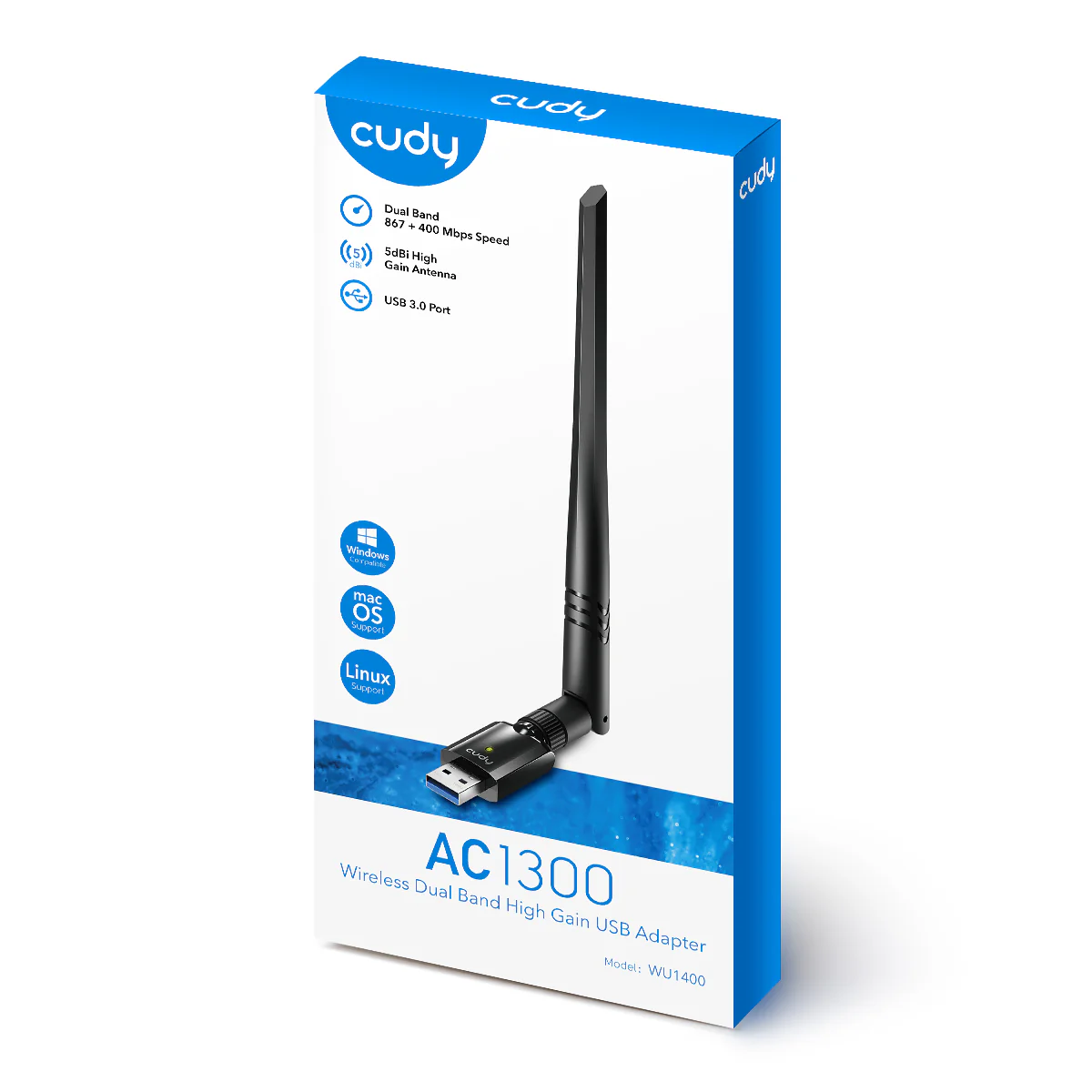 Cudy AC1300 High Gain Dual Band USB Wi-Fi Adapter - Image 3