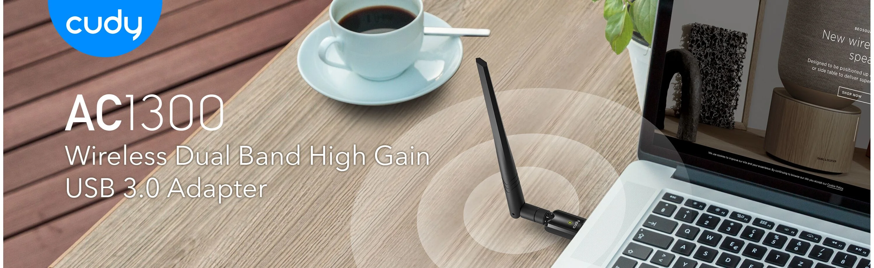 Cudy AC1300 High Gain Dual Band USB Wi-Fi Adapter - Image 7