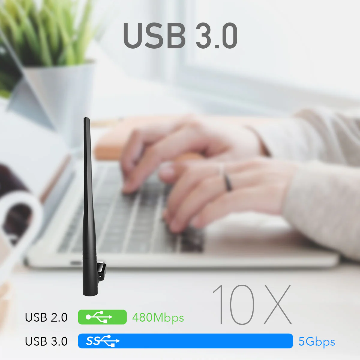 Cudy AC1300 High Gain Dual Band USB Wi-Fi Adapter - Image 8