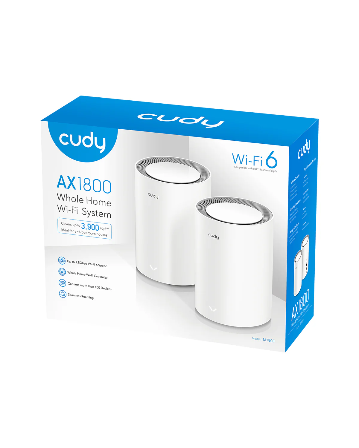Cudy AX1800 Dual Band Gigabit Wi-Fi 6 Mesh System (2 Pack) - Image 3