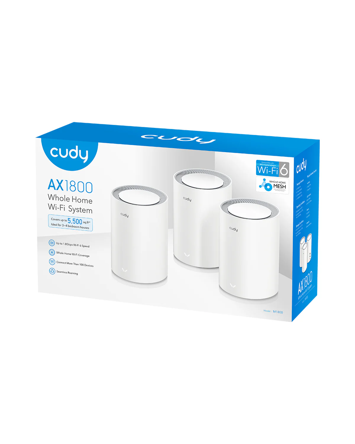 Cudy AX1800 Dual Band Gigabit Wi-Fi 6 Mesh System (3 Pack) - Image 3