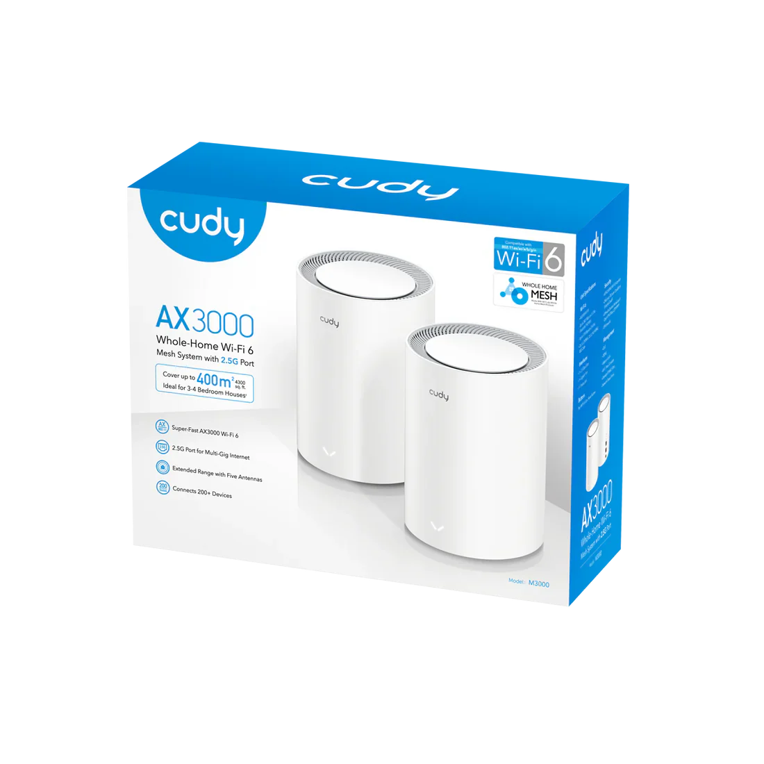 Cudy AX3000 Dual Band 2.5GB Wi-Fi 6 Mesh System (2 Pack) - Image 2