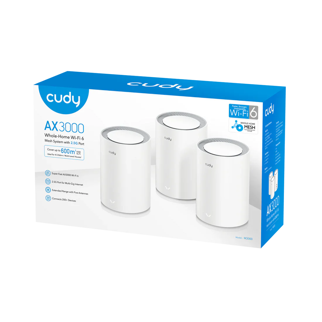 Cudy AX3000 Dual Band 2.5GB Wi-Fi 6 Mesh System (3 Pack) - Image 2