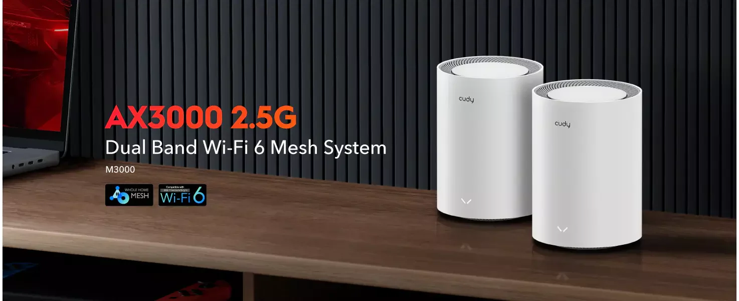 Cudy AX3000 Dual Band 2.5GB Wi-Fi 6 Mesh System (3 Pack) - Image 3