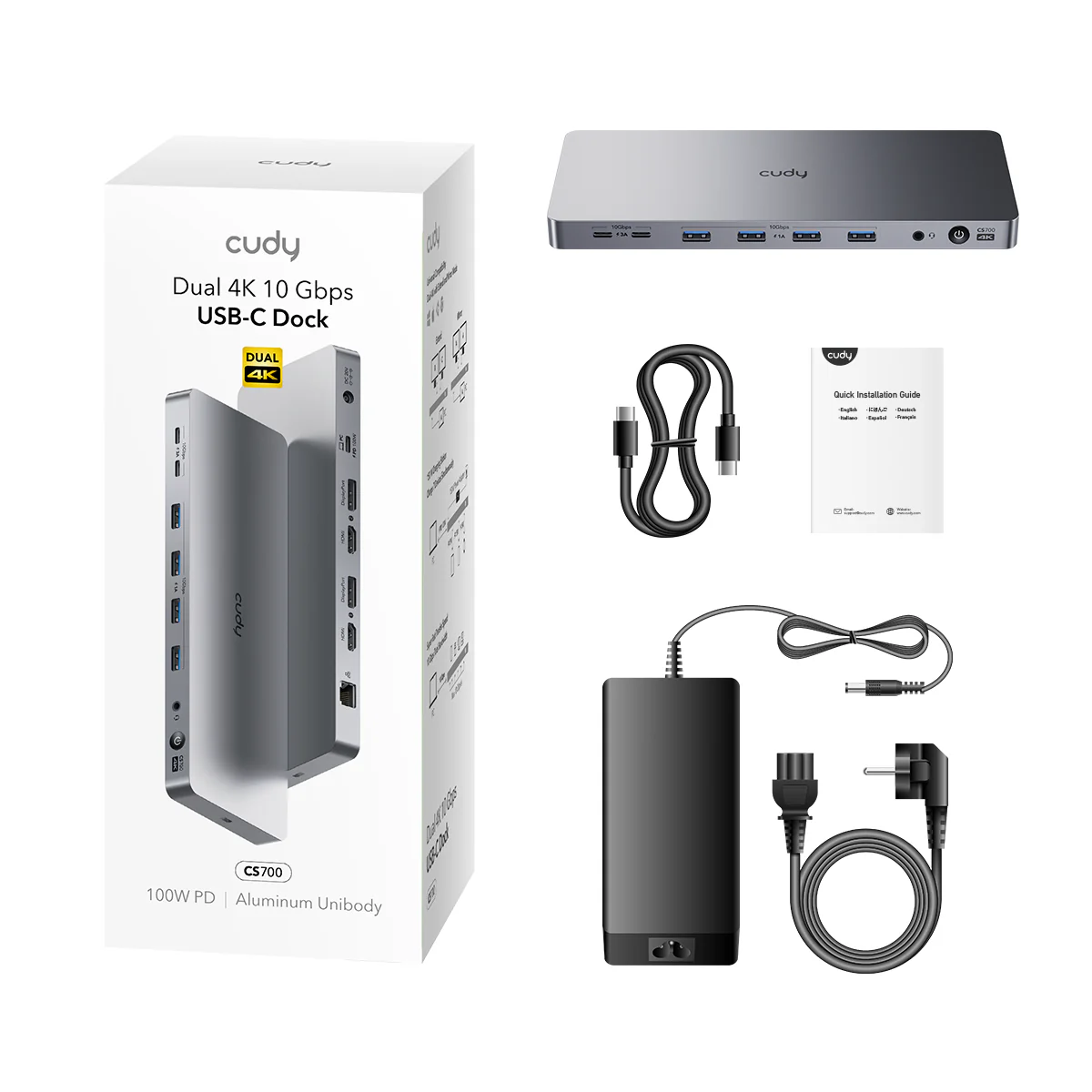 Cudy Dual 4K 10 Gbps USB-C Dock - Image 2