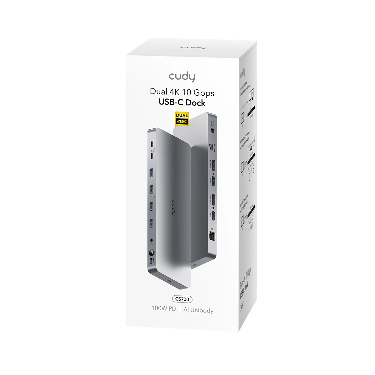 Cudy Dual 4K 10 Gbps USB-C Dock - Image 3