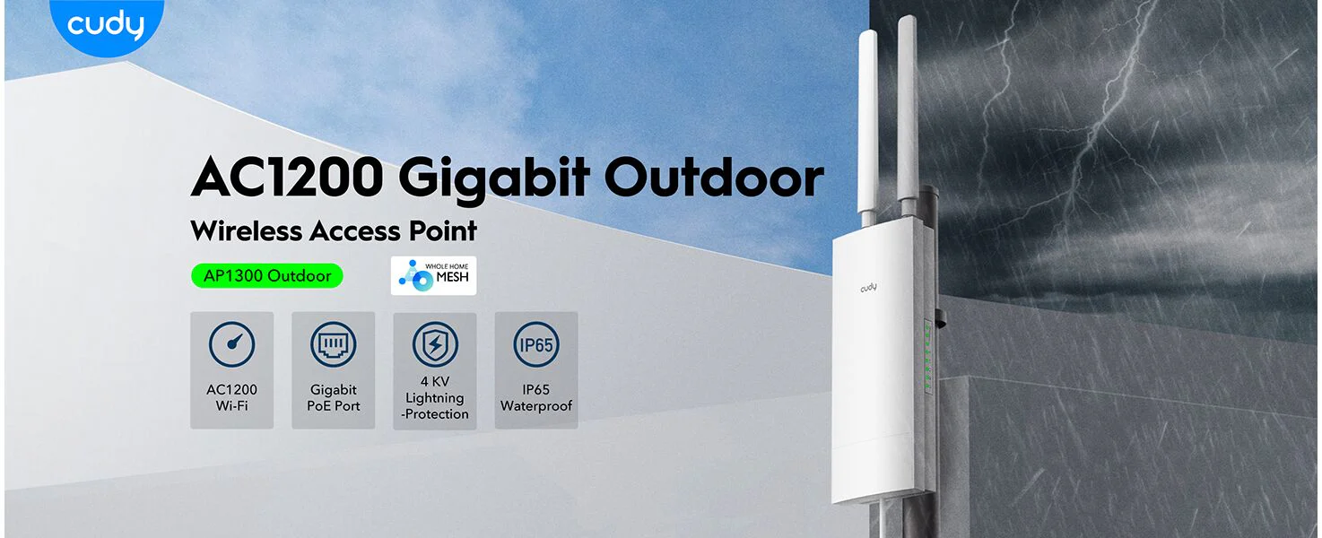 Cudy Outdoor AC1200 Gigabit PoE Wireless Access Point with Mesh (Includes PoE Injector) - Image 7