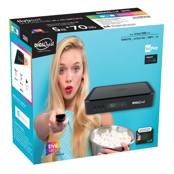 Tivusat Digiquest Q99 4K Italian TV Receiver & card - Image 3