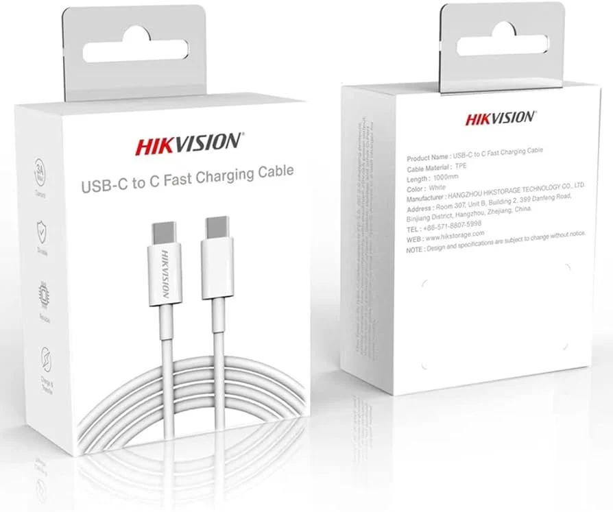 Hikvision 1m USB-C to USB-C Fast Charging Cable