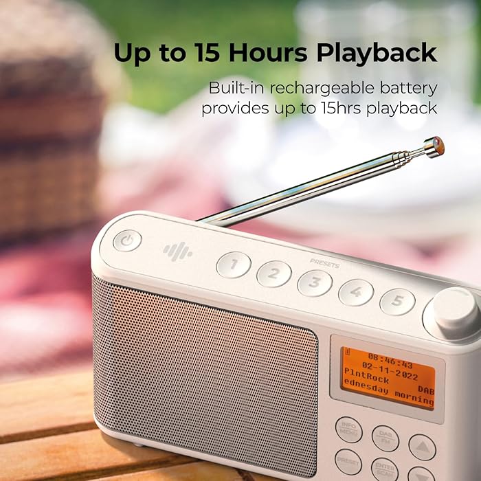 iBox Spectrum FM Portable Radio White - Image 3