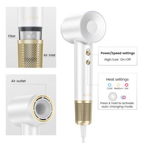 Laifen Swift Premium - High Speed Hairdryer with Attachments & Carry Case (White/Gold) - Image 8
