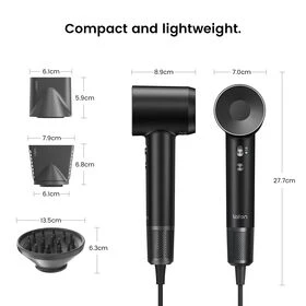 Laifen Swift Special - High Speed Hairdryer with 3 Nozzles (Black) - Image 3