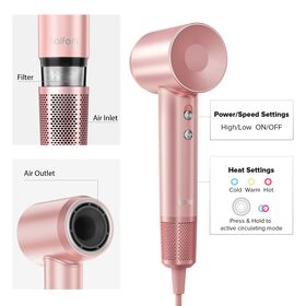 Laifen Swift Special - High Speed Hairdryer with 3 Nozzles (Pink) - Image 4