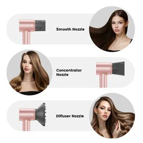 Laifen Swift Special - High Speed Hairdryer with 3 Nozzles (Pink) - Image 8