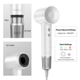 Laifen Swift Special - High Speed Hairdryer with 3 Nozzles (White) - Image 6