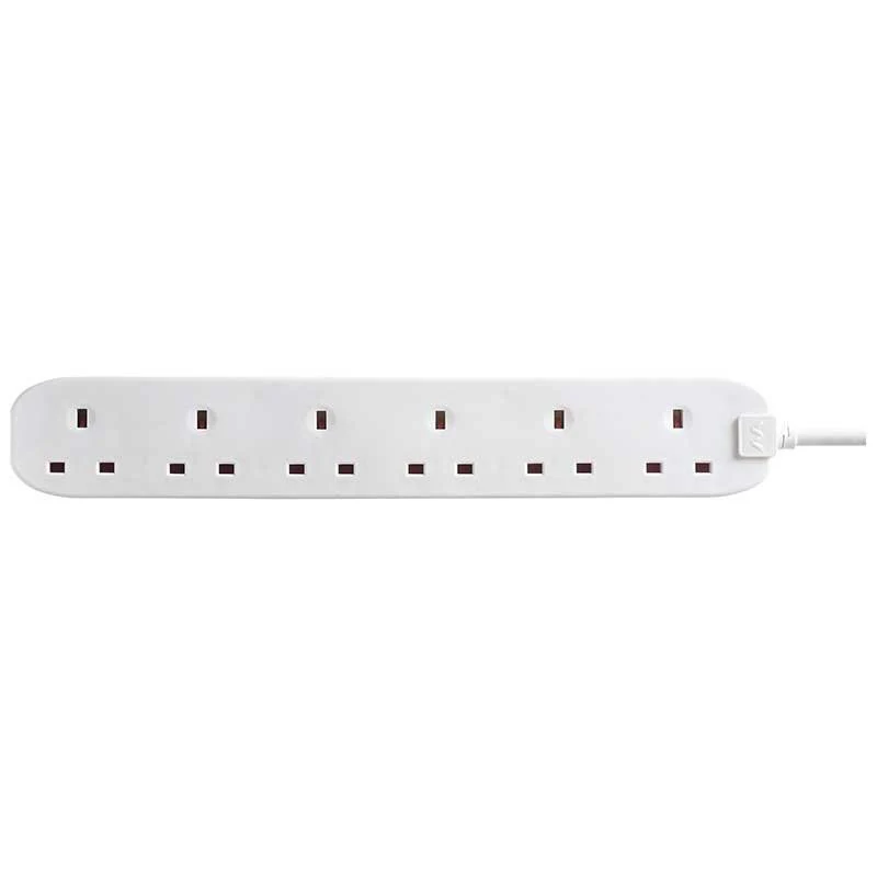 Masterplug Basics 6 Socket 2-metre 13amp Extension Lead - Image 2