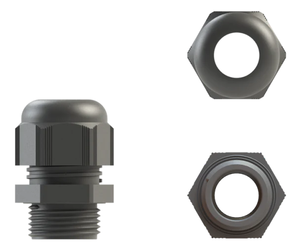 Pack of 10pcs - Grey Cable Gland Nylon 20mm IP68 6-12mm