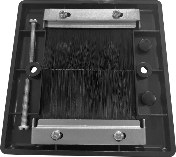 PROception - Single Gang Brush Wall Plate - Black - Image 2