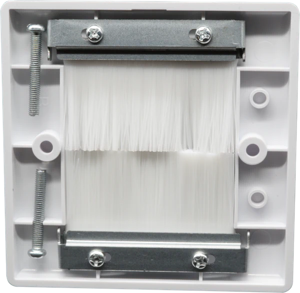 PROception - Single Gang Brush Wall Plate - White - Image 2