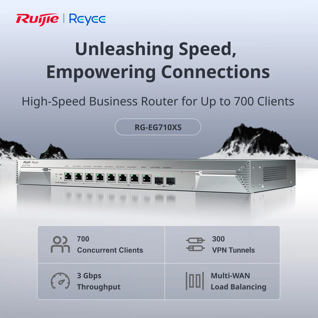 Reyee 10 Port Cloud Managed Rack Mountable Router / 3Gbps Throughput / 10G SFP+ / 2.5G Ethernet - Image 7