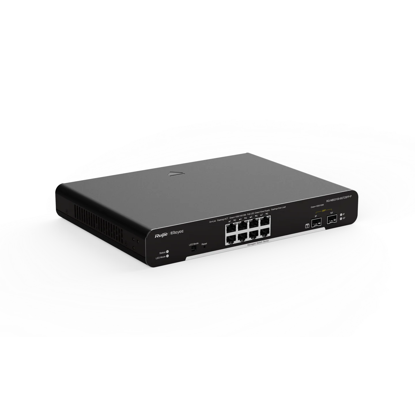 Reyee 10 Port Gigabit PoE+ Layer 2 Smart Switch / 2 SFP Ports - Cloud Managed, 125W